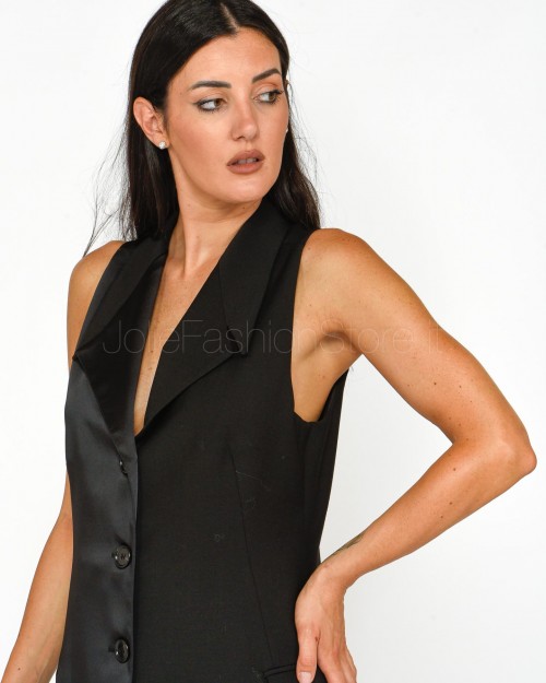 MEIMEIJ Gilet Lungo Nero  M4IH02 100