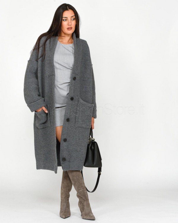 Solo Tre Cardigan Over Ferro  M3S0075 SU 92S