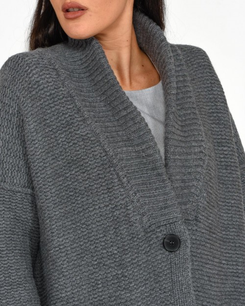 Solo Tre Cardigan Over Ferro  M3S0075 SU 92S