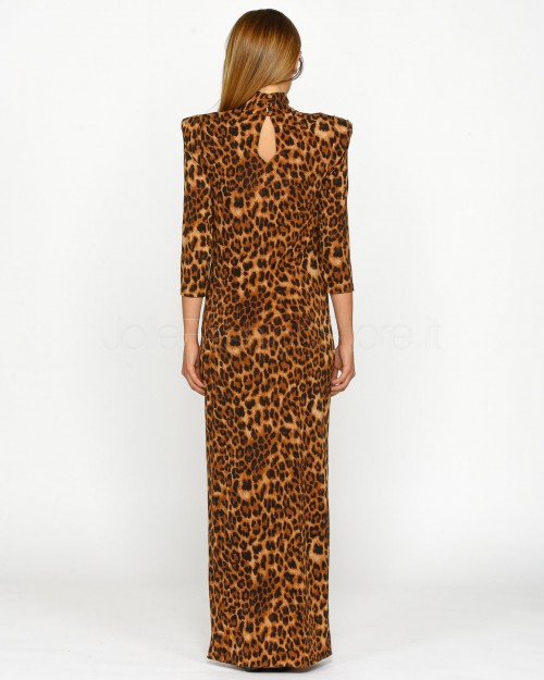 Actualee Midi Dress with Spotted Slit  13104 ANIMAL