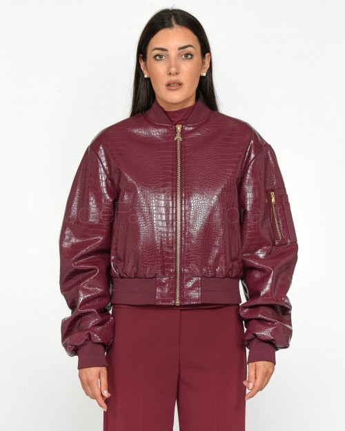 Patrizia Pepe Bomber Imbottito in Ecopelle Plum Elixir  8O0136 E050 M511