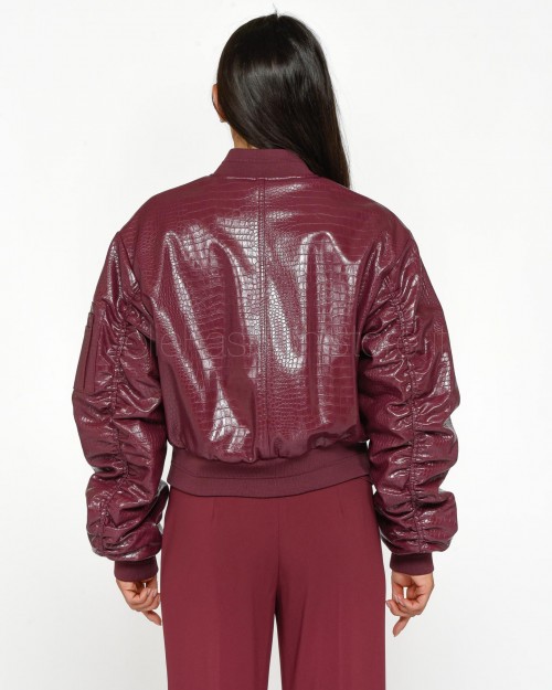 Patrizia Pepe Bomber Imbottito in Ecopelle Plum Elixir  8O0136 E050 M511