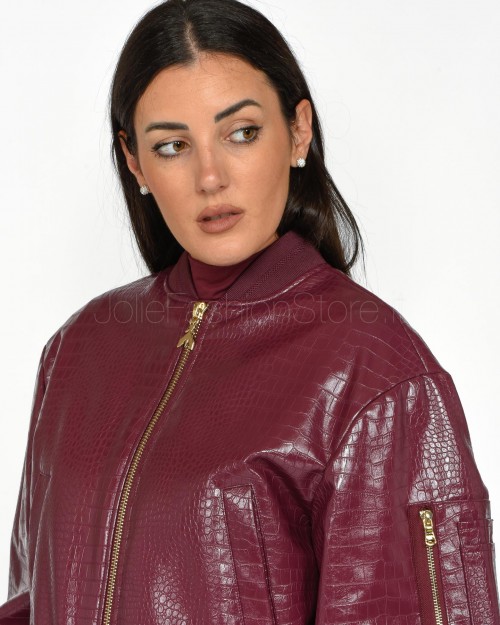 Patrizia Pepe Bomber Imbottito in Ecopelle Plum Elixir  8O0136 E050 M511