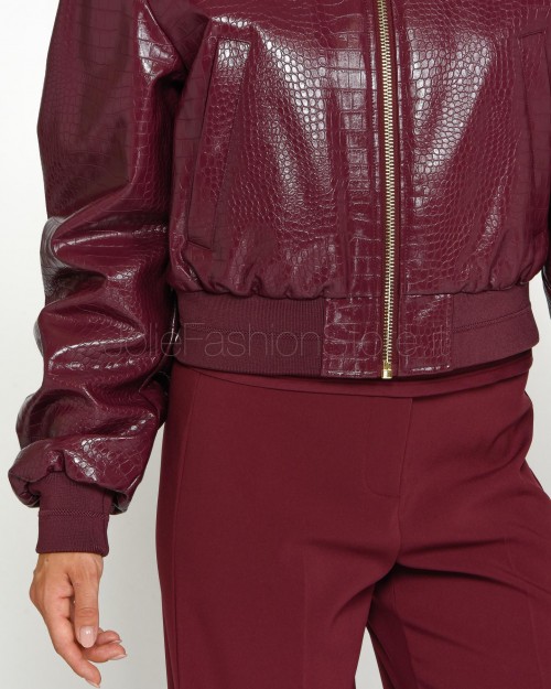 Patrizia Pepe Bomber Imbottito in Ecopelle Plum Elixir  8O0136 E050 M511