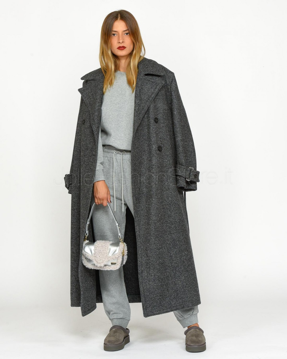 Pinko CALICE COAT DYED FI GRAY - PEWTER CLOTH  104041 A23R I75