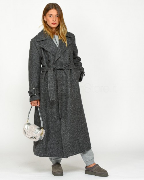 Pinko CALICE COAT DYED FI GRAY - PEWTER CLOTH  104041 A23R I75