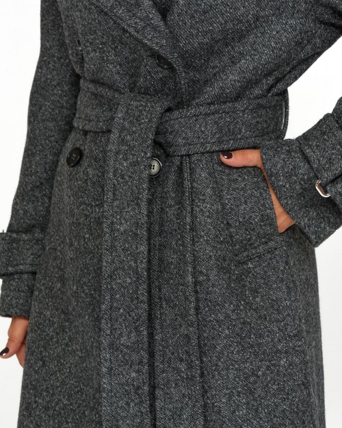 Pinko CALICE COAT DYED FI GRAY - PEWTER CLOTH  104041 A23R I75