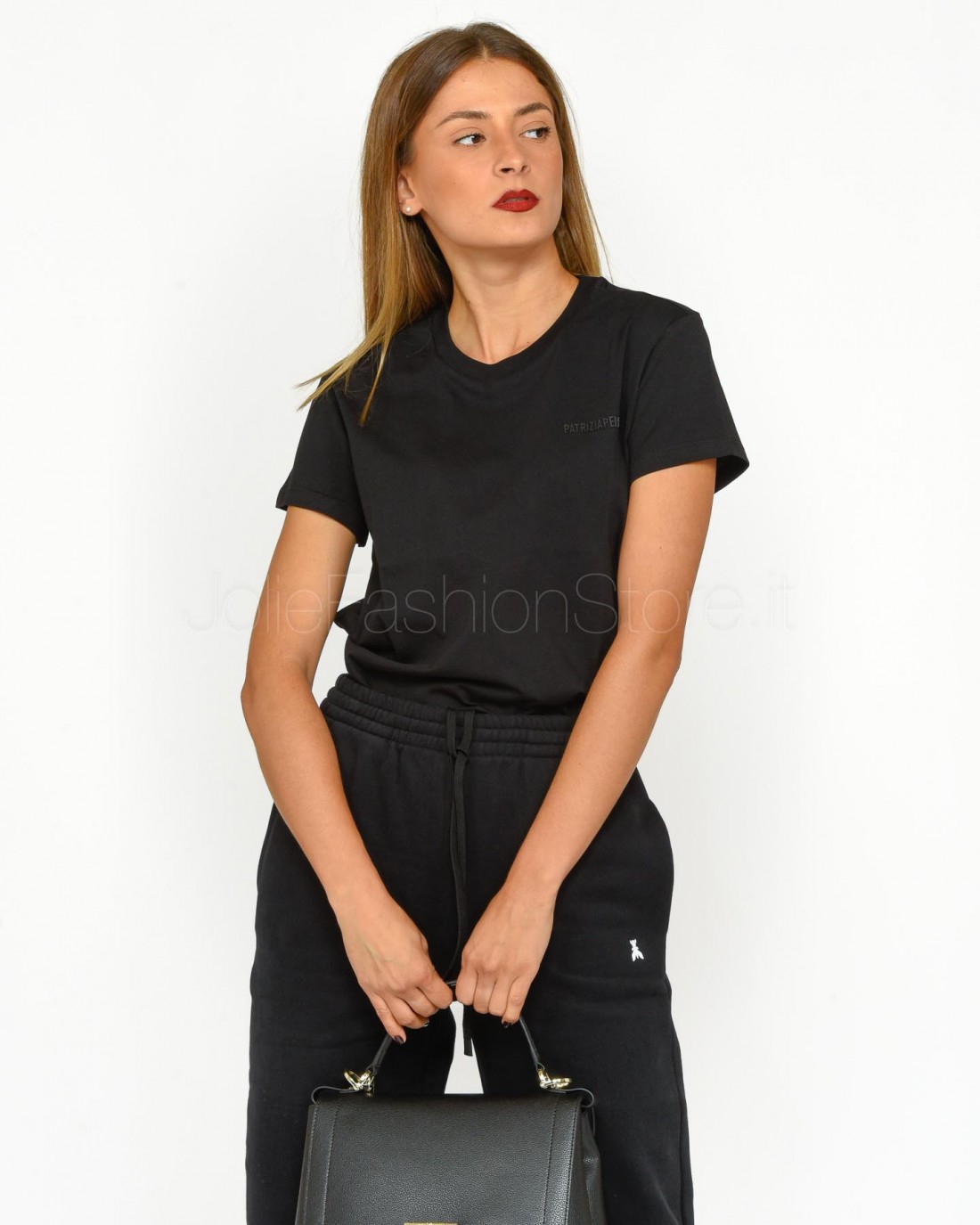 Patrizia Pepe Basic Black T-shirt  2M4373 J111 K103