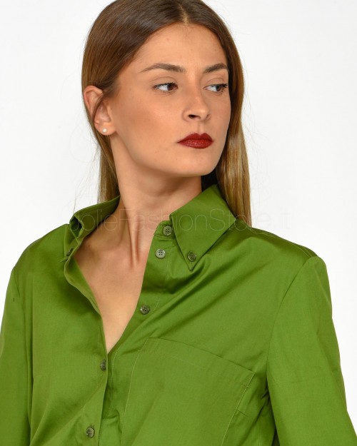 Patrizia Pepe Camicia con Taschino Green Garden  8C0722 A4XB G163