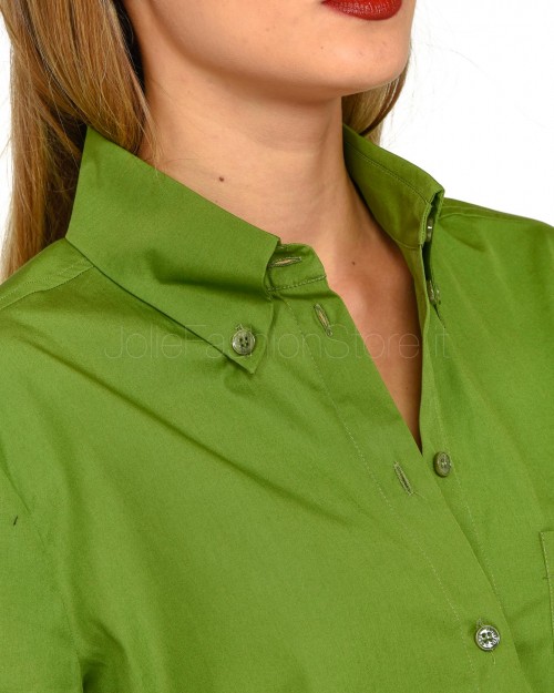 Patrizia Pepe Camicia con Taschino Green Garden  8C0722 A4XB G163