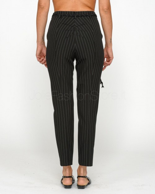 Patrizia Pepe Pantaloni Gessati Black Stripes  8P0614 A457 F1OO