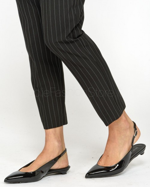 Patrizia Pepe Pantaloni Gessati Black Stripes  8P0614 A457 F1OO