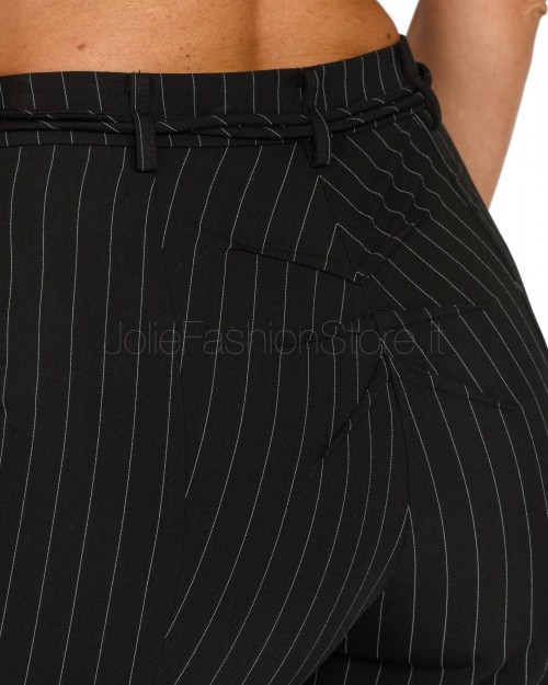 Patrizia Pepe Pantaloni Gessati Black Stripes  8P0614 A457 F1OO