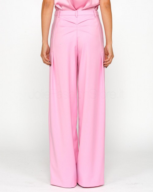 Patrizia Pepe Pantaloni Palazzo in Flanella Cold Pink  8P0615 A106 R836