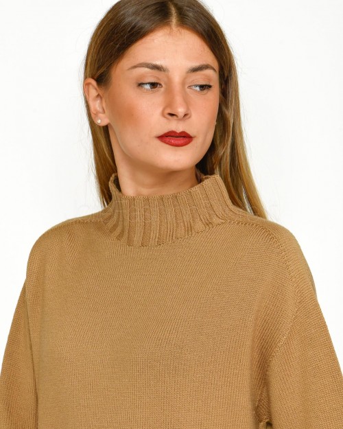 Solo Tre Maglione in Lana Camel  M3S0106 SU 62S