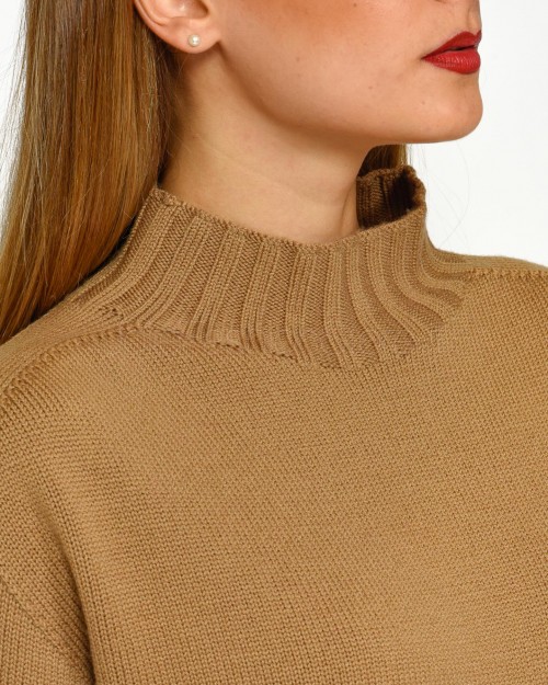 Solo Tre Maglione in Lana Camel  M3S0106 SU 62S