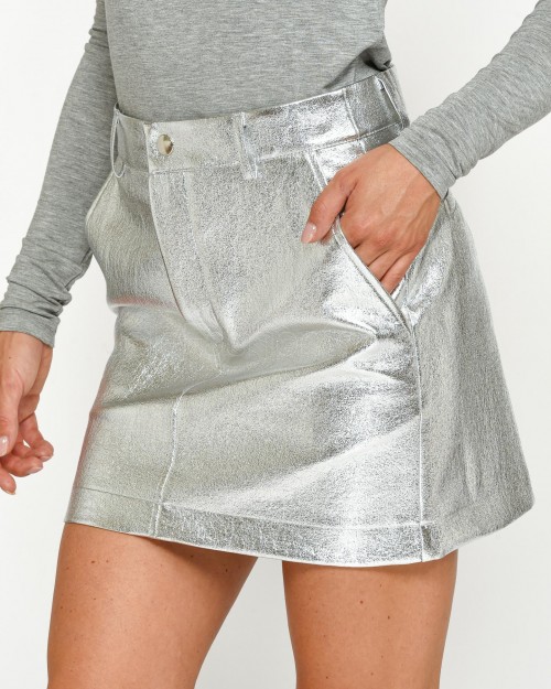 Solo Tre Mini Skirt Silver  M1S0084 SU 90S