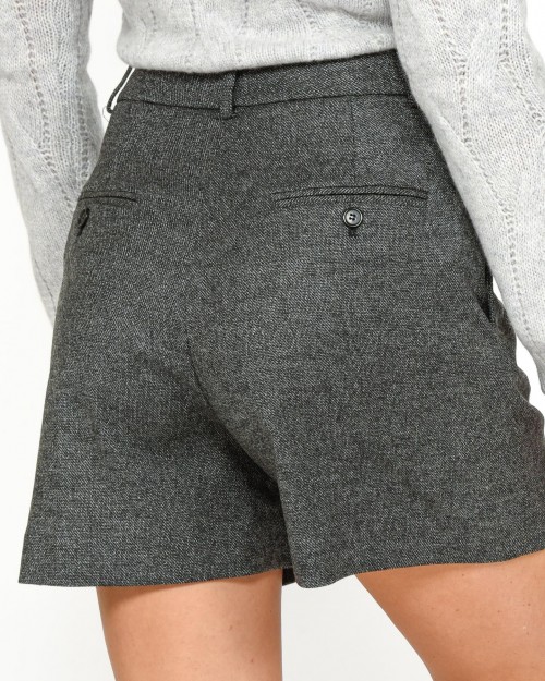 Pinko FOGLIO SHORTS FLANNEL SALT AND BLACK/GREY  104128 A249 ZI2