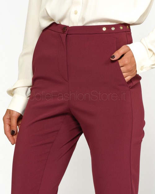 Patrizia Pepe Pantalone a Sigaretta Plum Elixir  8P0655 A6F5 M511