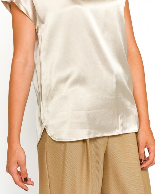 Pinko FARIDA BLOUSE SATIN STRETC SILK NUVOLA SILVER  100100 A250 I23