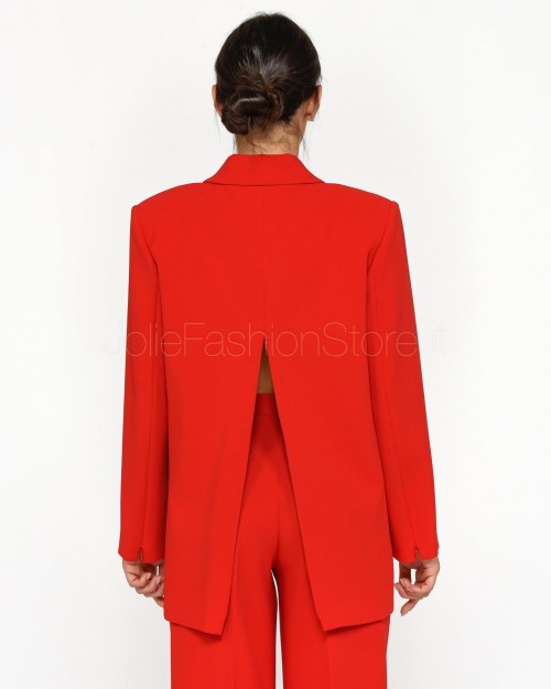 Pinko FONTAINE SALSA RED STRETCH CREPE JACKET  104083 A20Q RA1