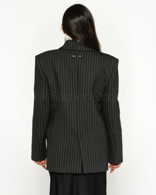 Patrizia Pepe COAT/COAT Black Stripes  8O0146 A2SY F1OO