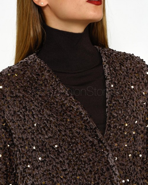 Actualee Bomber in Paillettes Marrone  PW951 MORO