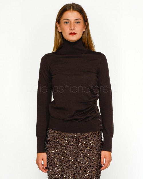 Pinko BUCCIA BROWN 100% WOOL SWEATER  103932 A189 M28