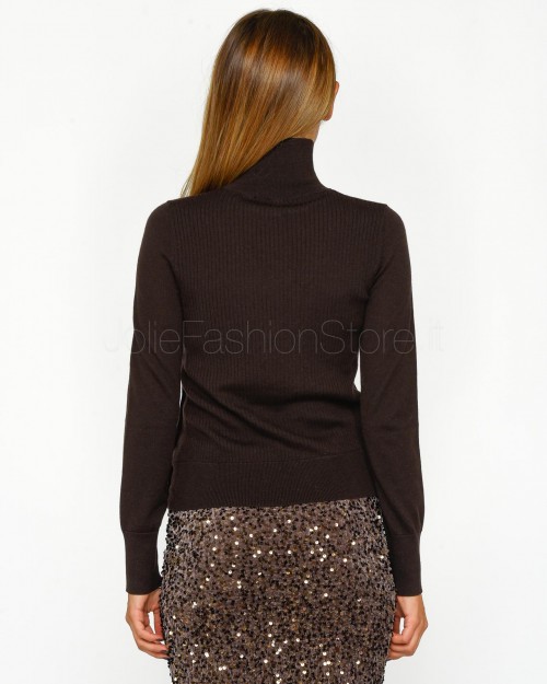 Pinko BUCCIA BROWN 100% WOOL SWEATER  103932 A189 M28