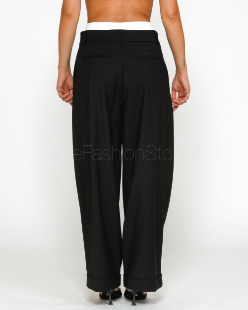 MEIMEIJ PANTALONE NERO/OFF WHITE  M4IH07 10791