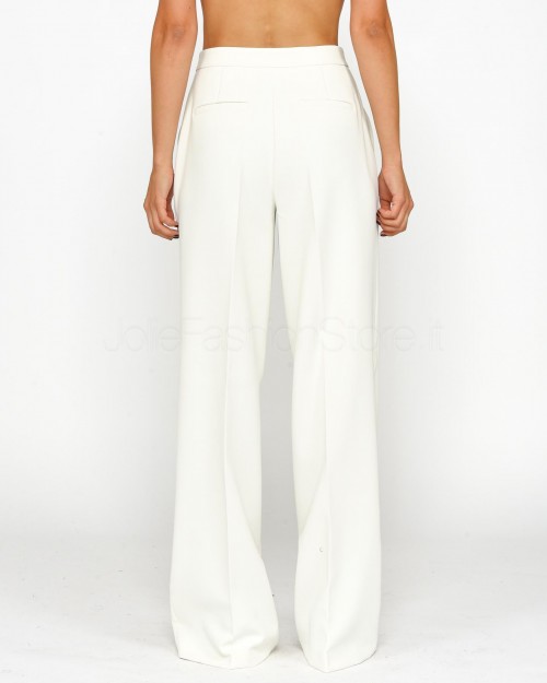 Pinko Pantaloni Palazzo Eleganti in Crepe Bianco  100331 A20Q Z10