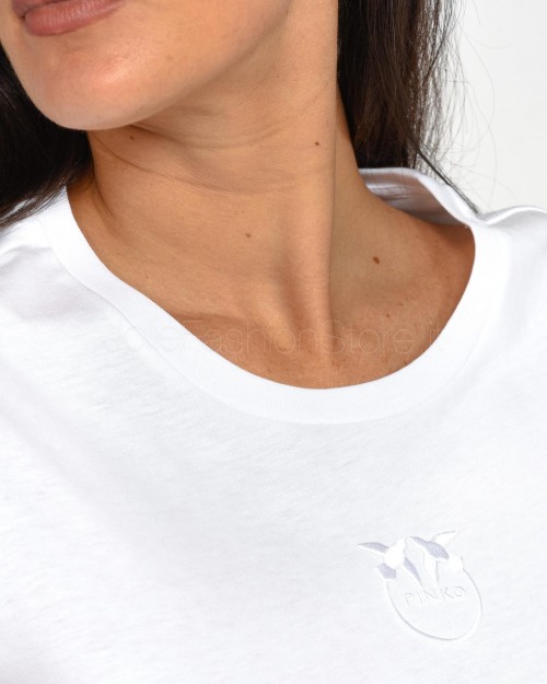 Pinko T-Shirt Mod Bussolotto Bianco Brillante  100355 A227 Z04