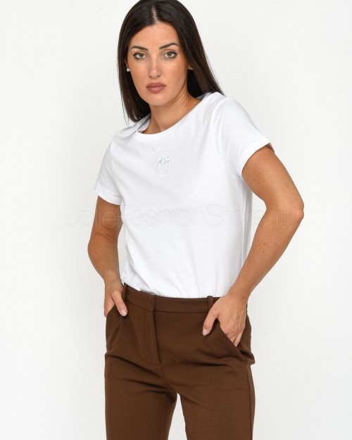 Pinko T-Shirt Mod Bussolotto Bianco Brillante