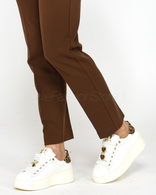 Pinko Pantalone Modello Bello in Punto Stoffa Marrone  100155 A24D M27