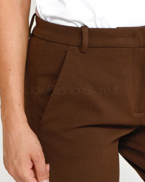 Pinko BEAUTIFUL DARK BROWN FABRIC POINT PANTS  100155 A24D M27