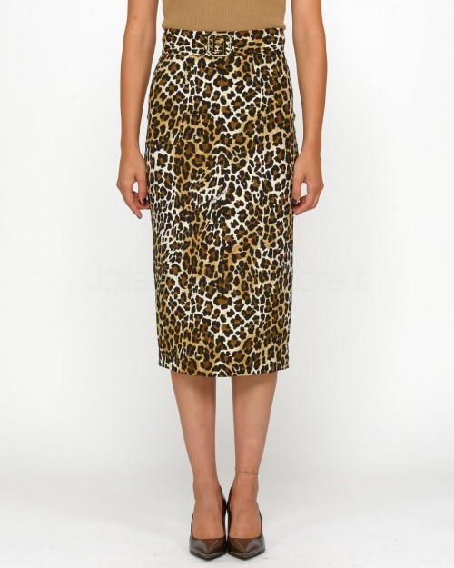 Elisabetta Franchi Gonna Midi Animalier  GO06947E2 B85