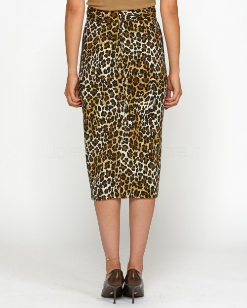 Elisabetta Franchi Gonna Midi Animalier  GO06947E2 B85