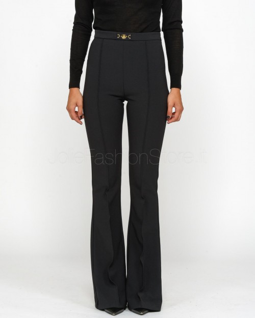 Elisabetta Franchi Pantalone a Zampa Essential Nero  PA02246E2 110