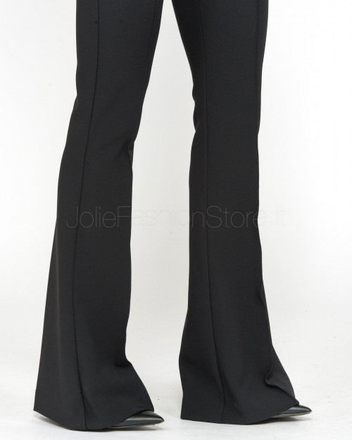 Elisabetta Franchi Pantalone a Zampa Essential Nero  PA02246E2 110