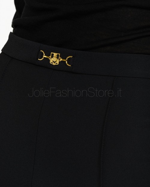 Elisabetta Franchi Pantalone a Zampa Essential Nero  PA02246E2 110