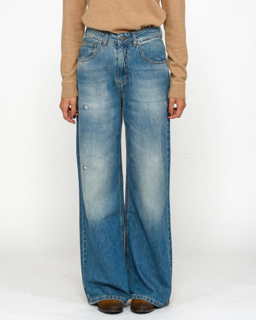 God Save Denim Jeans Slouchy con Rotture  ZEFIRO 1 DENIM