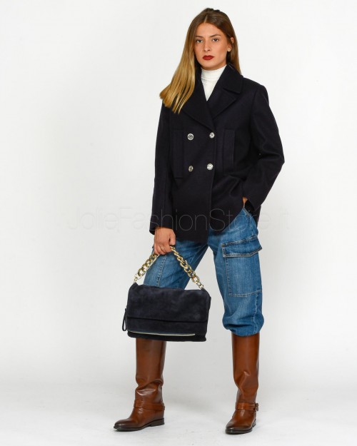 Pinko CANADA PEACOAT DARK NAVY BLUE MATCHING CLOTH