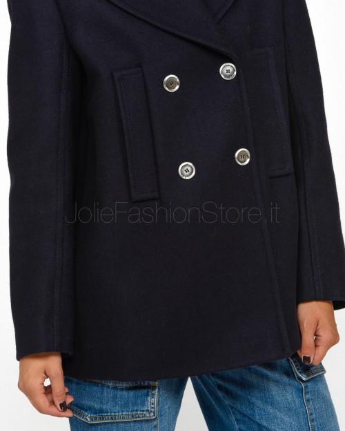 Pinko CANADA PEACOAT DARK NAVY BLUE MATCHING CLOTH  103696 A216 G03