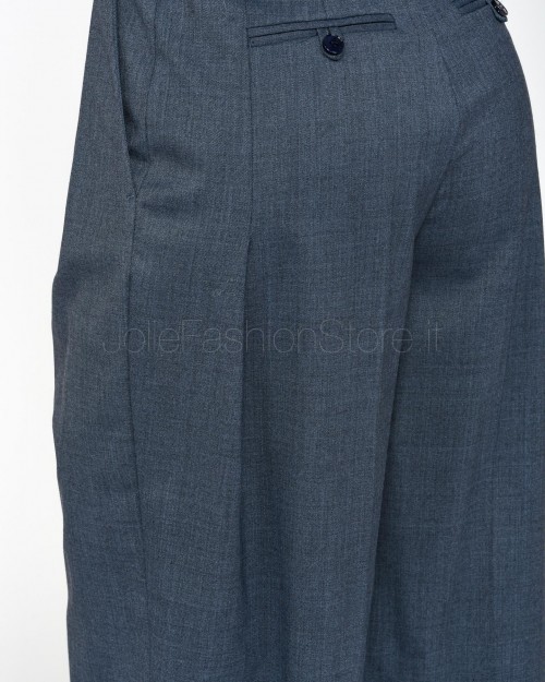 Elisabetta Franchi Pantalone con Pinces Dritto Navy  PA06247E2 B75