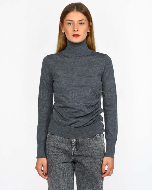 Pinko BUCCIA SWEATER 100% WOOL GRAY - CROW  103932 A189 I76