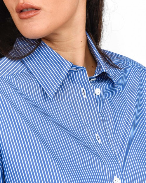 Pinko Camicia a Righe Blu e Bianco  104119 A1Y4 EZ1