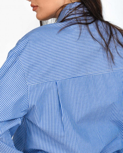 Pinko Camicia a Righe Blu e Bianco  104119 A1Y4 EZ1