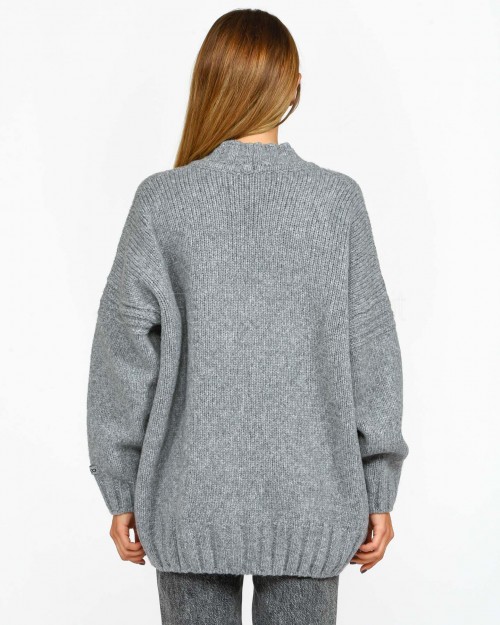 Pinko Cardigan Over Grigio  104465 A281 I17