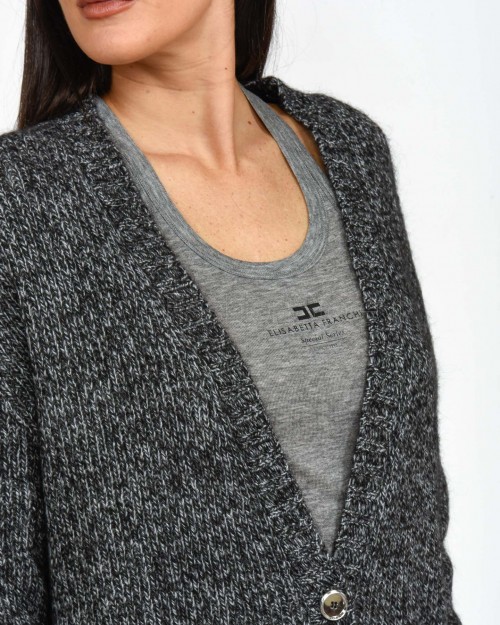 Pinko Cardigan Over Grigio Melange  104115 A247 KZZ