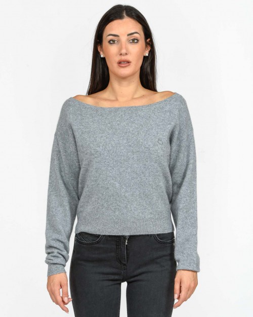 Pinko Maglia Scollo a Barchetta Grigio  103979 A22C I42